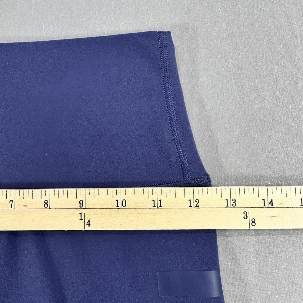 Lululemon Leggings Womens 4 Blue High Rise Ankle Logo Yoga Athletic Stretch Gym